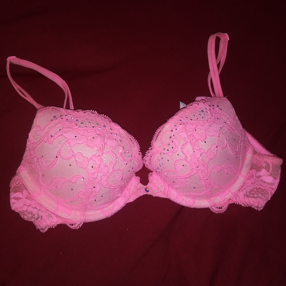 34A Pink Victoria Secret Laced Bra